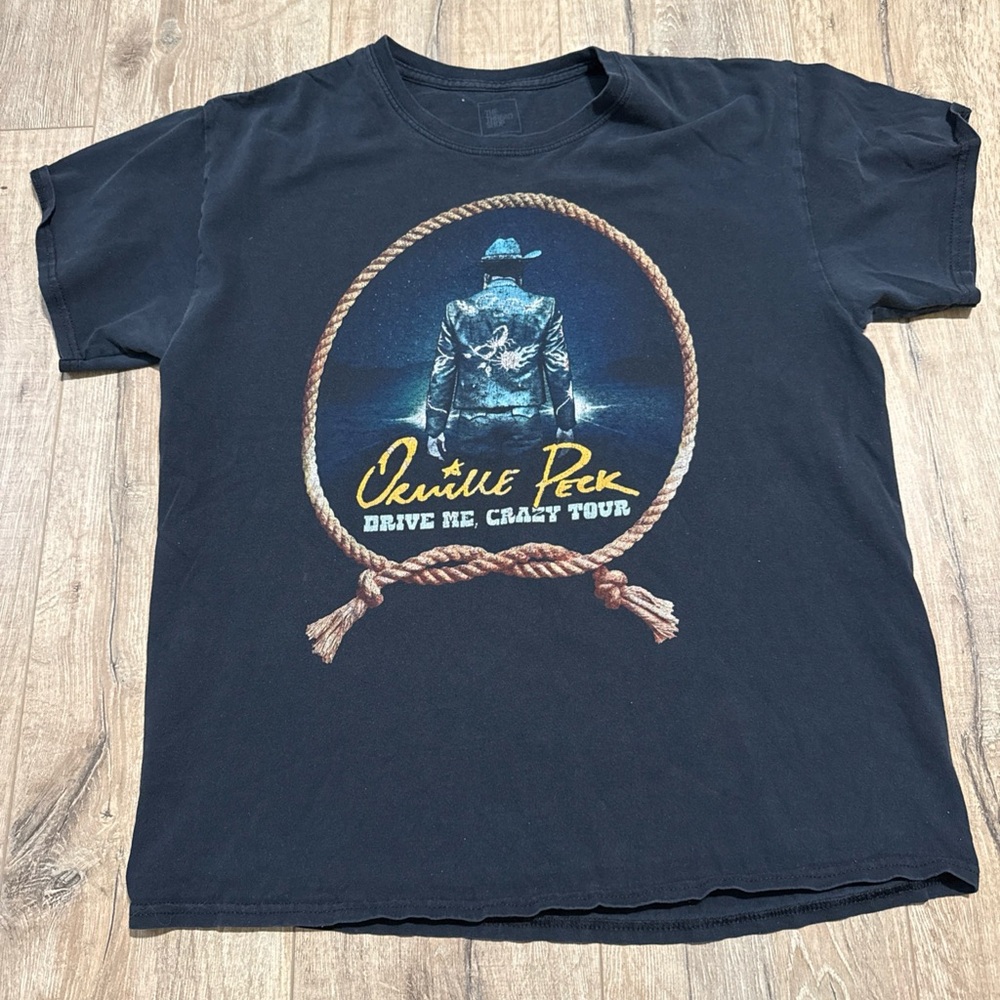 Oliver Peck Drive Me Crazy Tour Concert Black Graphic T-Shirt